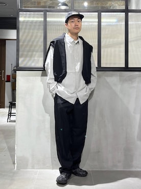 「POLeR（ポーラー）のアイテム（キャップ）」を使った、ゆたろさん（メンズ・180cm）の秋コーディネート