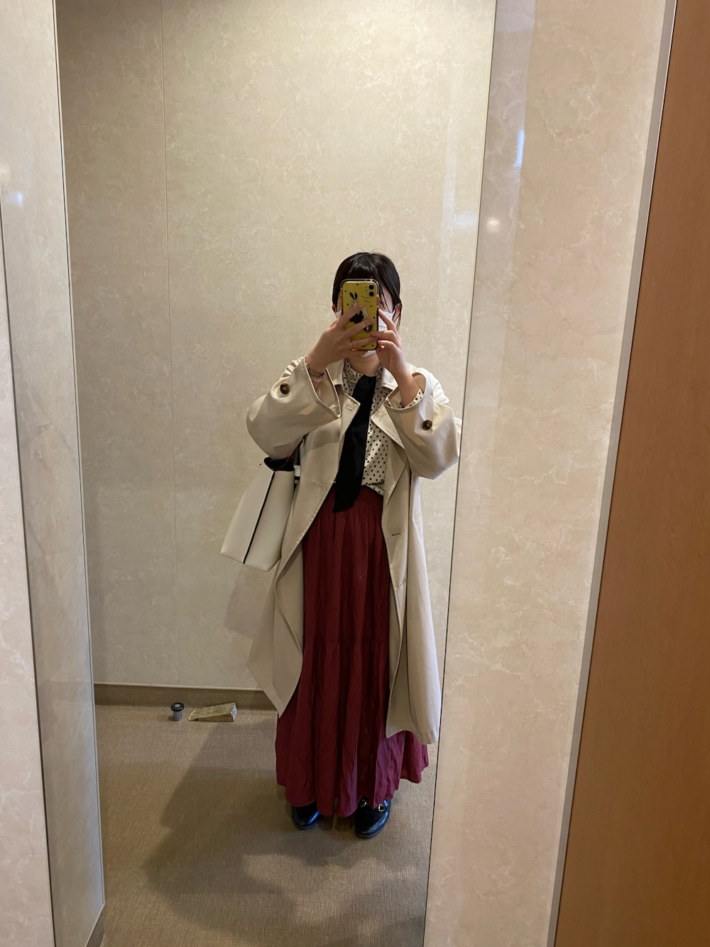 「OLIVE des OLIVEのアイテム（シャツ/ブラウス、その他）」を使った、chocomintocotocoさん（レディース・155cm）の春コーディネートの1枚目の写真