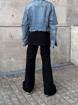 「BALENCIAGA」｜「アイテム（デニムジャケット）」を使った、りょーがさん（メンズ・170cm）の秋コーディネート