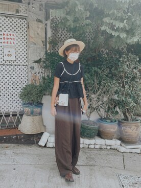 「Abercrombie&Fitch（アバークロンビーアンドフィッチ）のアイテム（バッグ）」を使った、meiiiiiiiiiiiiiさん（レディース・166cm）の秋コーディネート