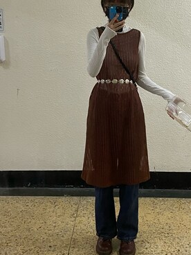 「Abercrombie&Fitch（アバークロンビーアンドフィッチ）のアイテム（バッグ）」を使った、meiiiiiiiiiiiiiさん（レディース・166cm）の秋コーディネート
