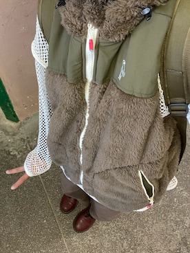 「CHUMS（チャムス）のアイテム（ジャケット/アウター）」を使った、meiiiiiiiiiiiiiさん（レディース・166cm）の冬コーディネート