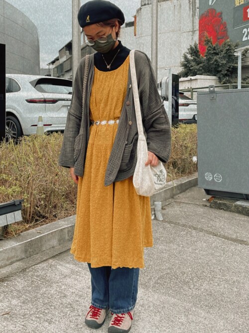 Meiiiiiiiiiiiii Kangolのハンチング ベレー帽を使ったコーディネート Wear