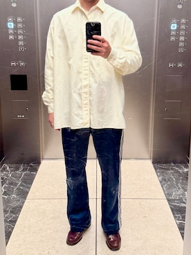 「THE RERACS（ザ・リラクス）のアイテム」を使った、orsh1ngさん（メンズ・174cm）の春コーディネート