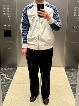 「アイテム（ジャージ）」を使った、orsh1ngさん（メンズ・174cm）の冬コーディネート