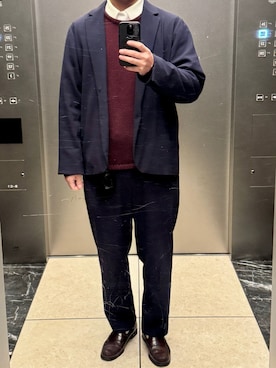 「アイテム（セットアップ）」を使った、orsh1ngさん（メンズ・174cm）の冬コーディネート