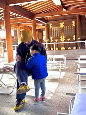 「アイテム（帽子）」を使った、orsh1ngさん（メンズ・174cm）の冬コーディネート