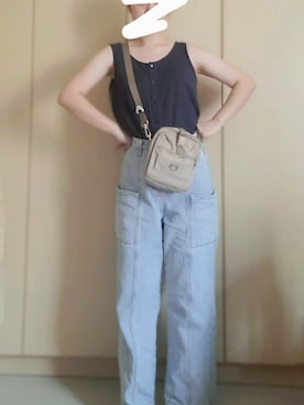「plain-me（プレインミー）のアイテム（バッグ）」を使った、Kylenさん（レディース・159cm）の春コーディネート