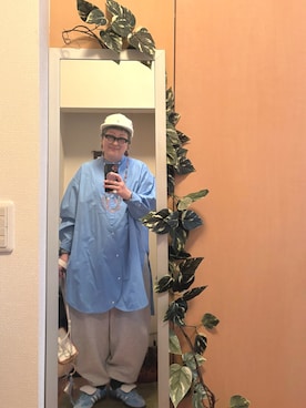 「アイテム（帽子）」を使った、えちご屋さん（レディース・168cm・40代）の秋コーディネート