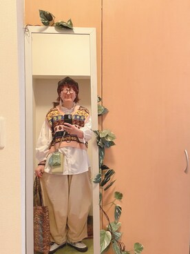 「アイテム（イヤリング）」を使った、えちご屋さん（レディース・168cm・40代）の冬コーディネート