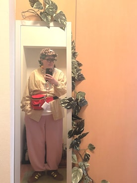 「JINS（ジンズ）のアイテム」を使った、えちご屋さん（レディース・168cm）の冬コーディネート