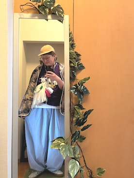 「CONTROL FREAK / CTFK（コントロールフリーク）のアイテム（帽子、ベージュ系）」を使った、えちご屋さん（レディース・168cm）の春コーディネート