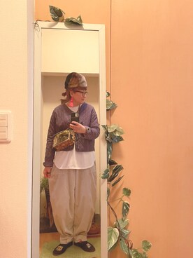 「アイテム（帽子）」を使った、えちご屋さん（レディース・168cm）の冬コーディネート