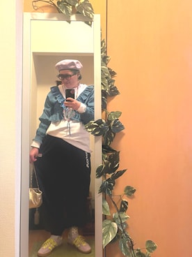 「KANGOL（カンゴール）のアイテム」を使った、えちご屋さん（レディース・168cm）の冬コーディネート