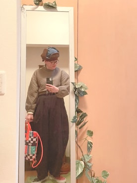 「アイテム（イヤリング）」を使った、えちご屋さん（レディース・168cm・40代）の秋コーディネート