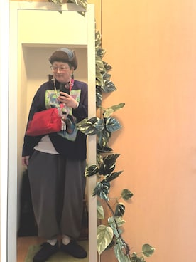 「アイテム（帽子）」を使った、えちご屋さん（レディース・168cm・40代）の秋コーディネート