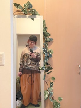 「アイテム（イヤリング）」を使った、えちご屋さん（レディース・168cm・40代）の春コーディネート