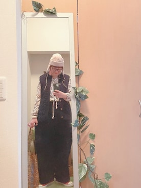 「アイテム（イヤリング）」を使った、えちご屋さん（レディース・168cm・40代）の冬コーディネート