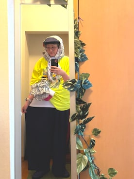 「KANGOL（カンゴール）のアイテム（帽子）」を使った、えちご屋さん（レディース・168cm）の春コーディネート