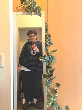 「アイテム（帽子）」を使った、えちご屋さん（レディース・168cm・40代）の秋コーディネート