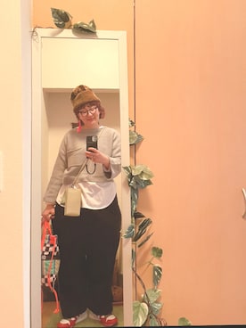 「アイテム（イヤリング）」を使った、えちご屋さん（レディース・168cm・40代）の冬コーディネート
