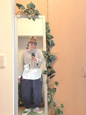 「HEADSTAR（ヘッドスター）のアイテム」を使った、えちご屋さん（レディース・168cm）の冬コーディネート