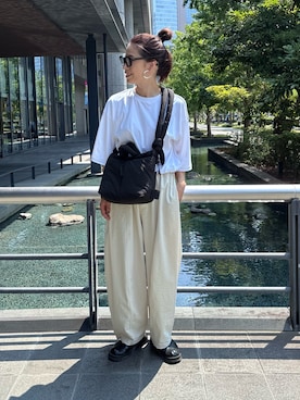 「アイテム（ホワイト系）」を使った、NANAさん（レディース・162cm）の秋コーディネート