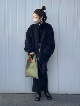 「pr」｜「アイテム（シューズ）」を使った、NANAさん（レディース・162cm）の冬コーディネート