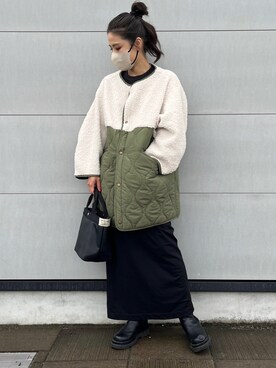 「ODORATA（オドラタ）のアイテム」を使った、NANAさん（レディース・162cm）の秋コーディネート