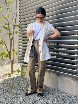 NANAさんの「THE SHINZONE | HIGH WAIST CHINO PANTS WOMEN」を使ったコーディネート