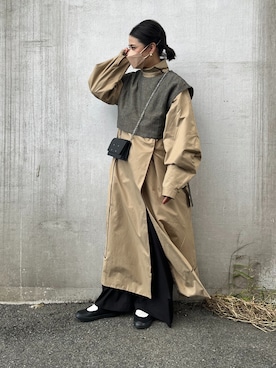 「SLACK FOOTWEAR（スラックフットウェア）のアイテム」を使った、NANAさん（レディース・162cm）の冬コーディネート