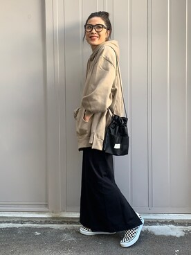 「classicalelf（クラシカルエルフ）のアイテム（パーカー）」を使った、NANAさん（レディース・162cm）の秋コーディネート