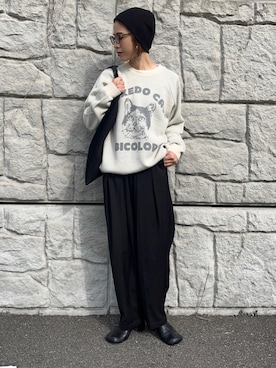 「CORISCO（コリスコ）のアイテム」を使った、NANAさん（レディース・162cm）の秋コーディネート