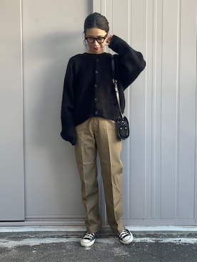 「THE SHINZONE（ザ　シンゾーン）のアイテム（チノパンツ）」を使った、NANAさん（レディース・162cm）の冬コーディネート