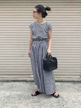 「URBAN RESEARCH Sonny Label（アーバンリサーチサニーレーベル）のアイテム（ワンピース/ドレス）」を使った、NANAさん（レディース・162cm）の夏コーディネート