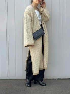 TODAYFUL(トゥデイフル)の「ニットジャガードガウン(その他アウター