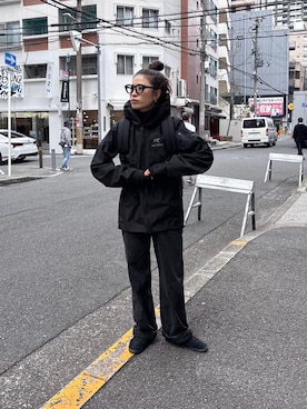 「アイテム（マウンテンパーカー）」を使った、NANAさん（レディース・162cm）の秋コーディネート