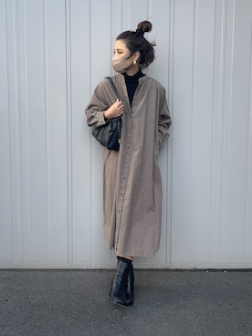 「URBAN RESEARCH Sonny Label（アーバンリサーチサニーレーベル）のアイテム（ワンピース/ドレス）」を使った、NANAさん（レディース・162cm）の冬コーディネート
