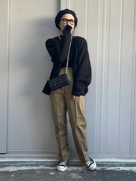 NANAさんの「THE SHINZONE | HIGH WAIST CHINO PANTS WOMEN」を使ったコーディネート