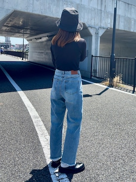 「アイテム（帽子）」を使った、NANAさん（レディース・162cm）の夏コーディネート