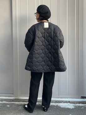 「apres jour mignon（アプレジュールミニョン）のアイテム（ジャケット/アウター）」を使った、NANAさん（レディース・162cm）の冬コーディネート