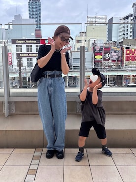 「アイテム（サングラス）」を使った、NANAさん（レディース・162cm）の夏コーディネート