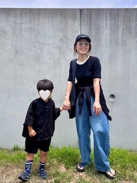「アイテム（キャップ）」を使った、NANAさん（レディース・162cm）の夏コーディネート