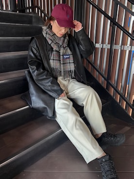 「アイテム（テーラードジャケット）」を使った、NANAさん（レディース・162cm）の冬コーディネート