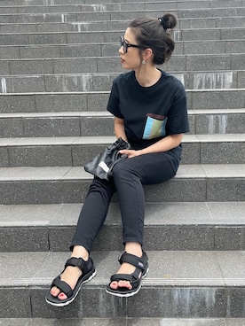 「TOGA（トーガ）のアイテム（トップス）」を使った、NANAさん（レディース・162cm）の夏コーディネート