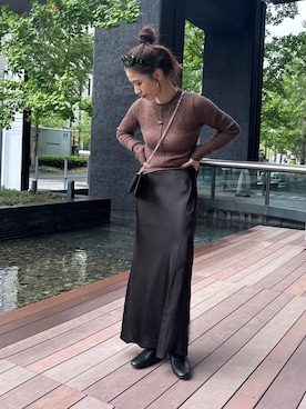 「アイテム（財布）」を使った、NANAさん（レディース・162cm）の秋コーディネート