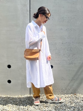 「Samansa Mos2 blue（サマンサモスモスブルー）のアイテム（ワンピース/ドレス）」を使った、NANAさん（レディース・162cm）の夏コーディネート