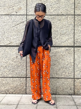 「CENE（セネ）の【CENE】セネ/ ビッククロスリング（リング）」を使った、NANAさん（レディース・162cm）の夏コーディネート