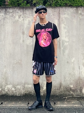 「アイテム（サングラス）」を使った、LEONさん（メンズ・179cm）の秋コーディネート