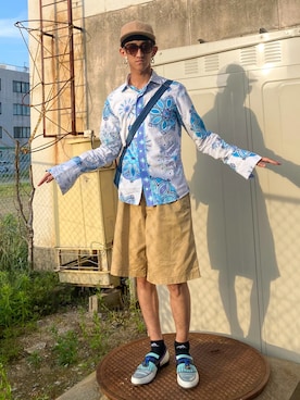 「アイテム（ローファー）」を使った、LEONさん（メンズ・179cm）の秋コーディネート